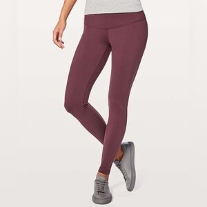 Lululemon Wunder Under Low-Rise Tight 28" in Redwood size 6